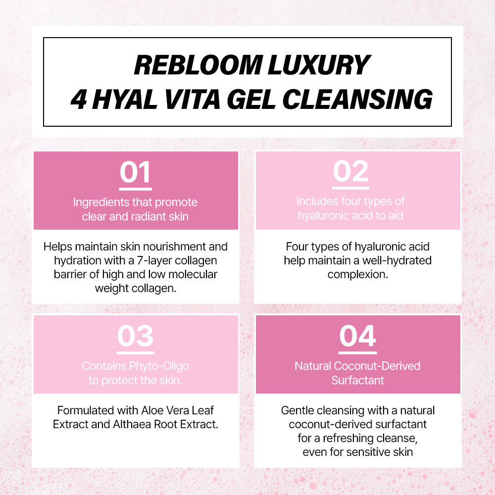 Re:Bl LUXURY 4HYAL VITA GEL CLEANSING