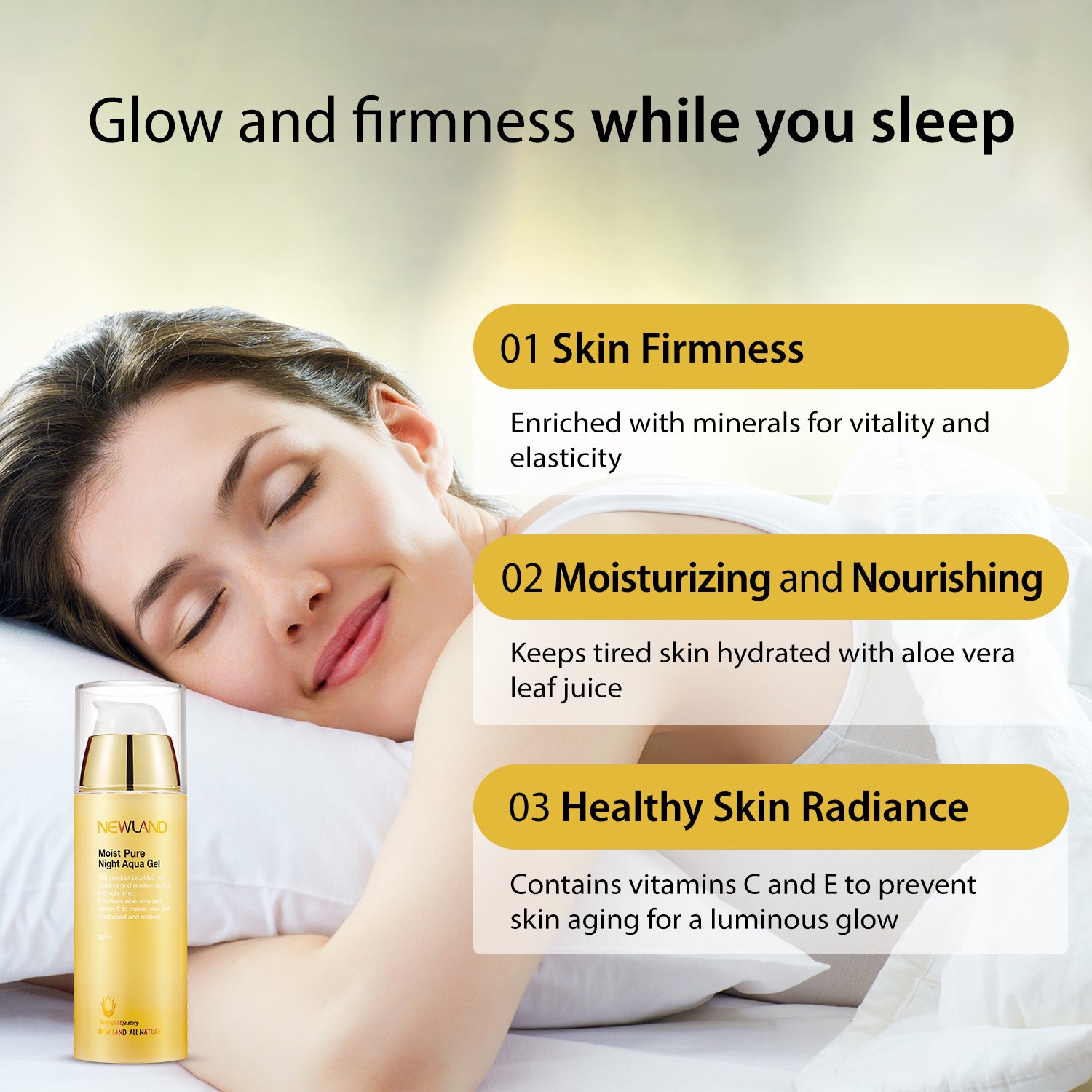 Moist Pure Night Aqua Gel